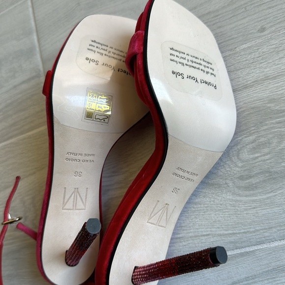 Tamara Mellon pillow top crystal heels. - Picture 3 of 3